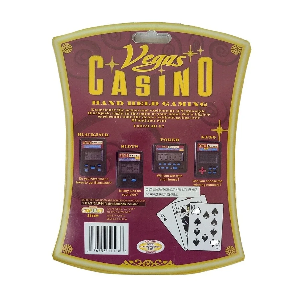 Manley‎ Toy Quest Vegas Casino Blackjack Hand Held Game New